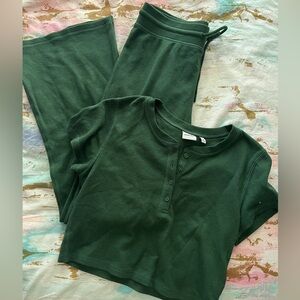 Aritzia Sunday best green set